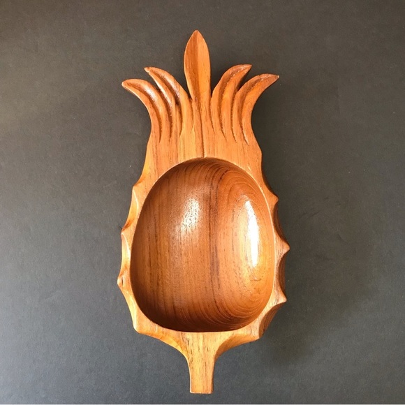 Vintage Other - Vintage Wood Pineapple Bowl, Perfect for Summer Snacking or a Tiki Party